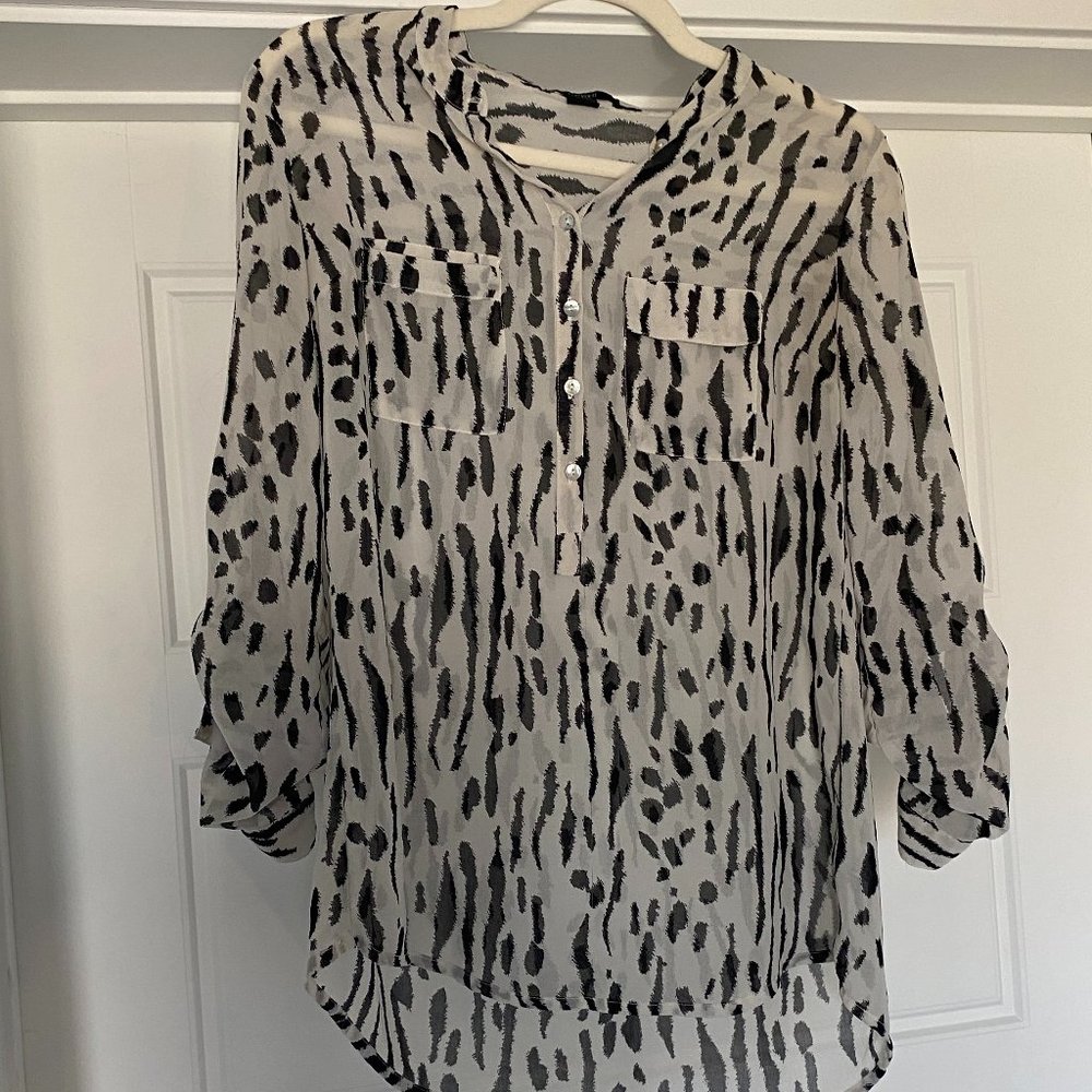 Zebra print blouse - sheer - tunic